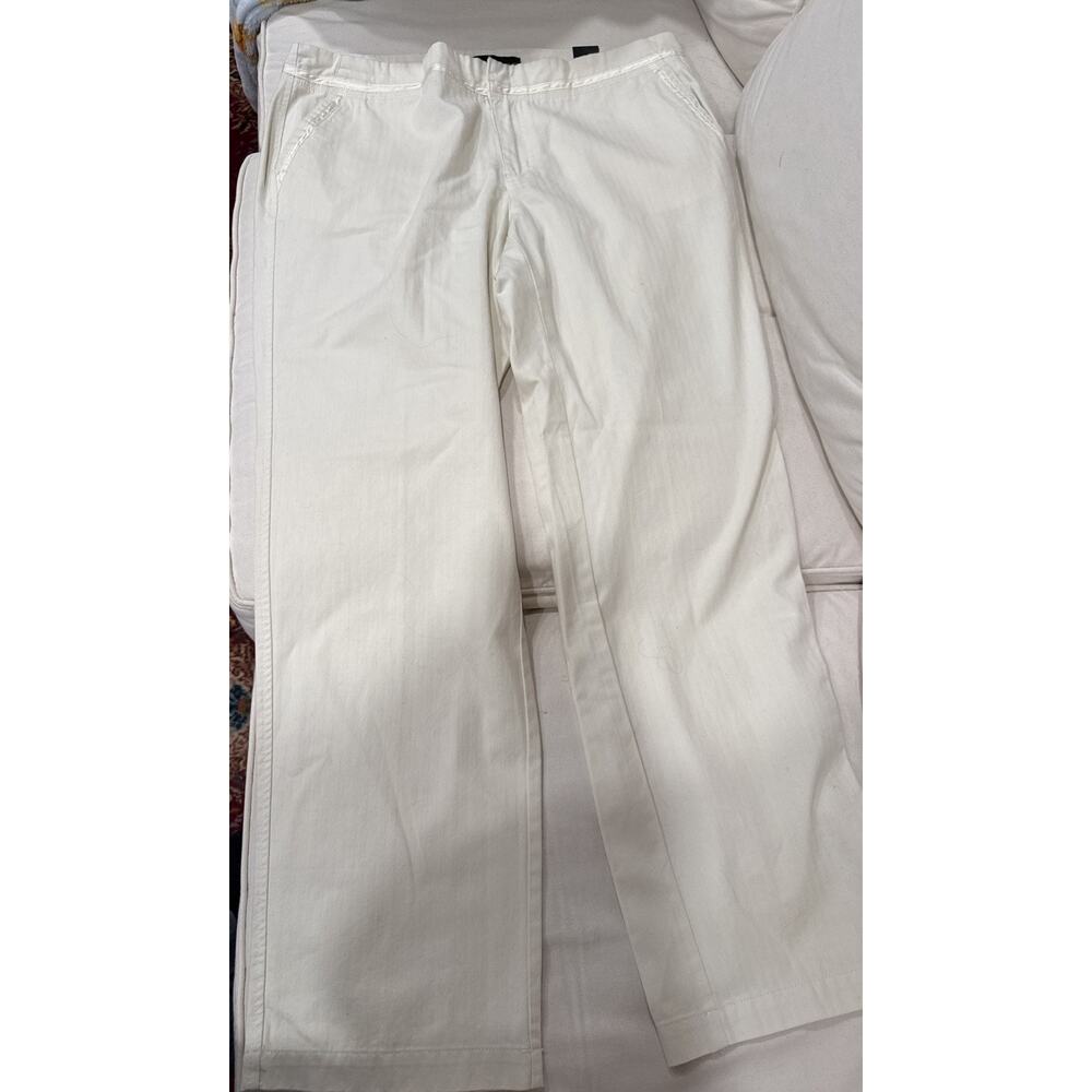 Venezia Jeans Women 16 Off White/Beige, Satin Edged Pockets And Waistband NWT